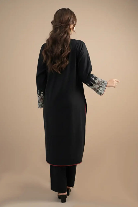 LAYL - Alpine Peach Embroidered 2-Piece Suit | Winter Collection 2025